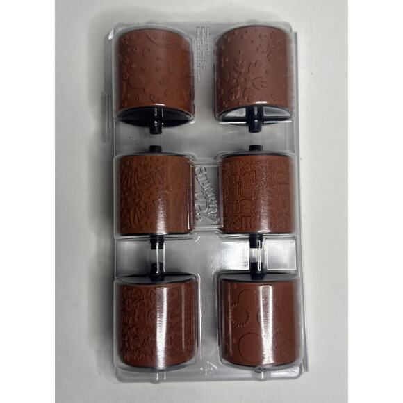 Stampin' Up Lot 6 Jumbo Wheel Beach/Snowflakes/Circles/FaLaLaLa/Reindeer, Fish - Picture 2 of 6